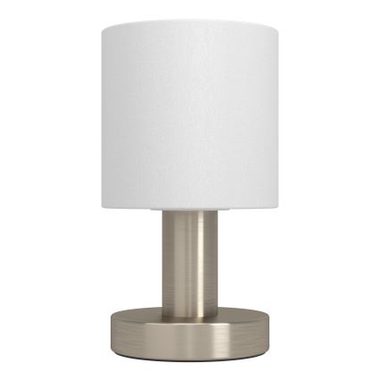 Eglo - Bordlampe 1xE14/40W/230V hvid/mat krom