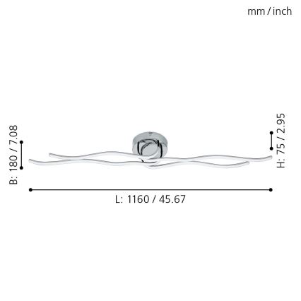 Eglo - LED loftsbelysning  LED/40W/230V