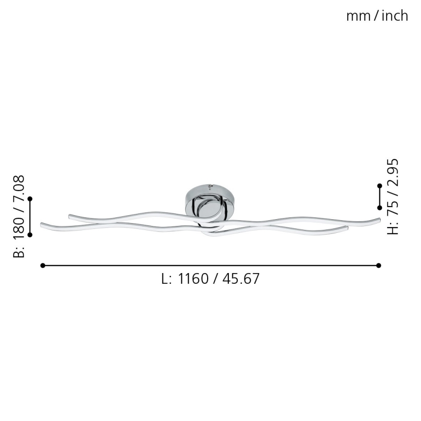 Eglo - LED loftsbelysning  LED/40W/230V