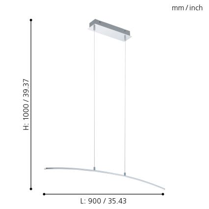 Eglo - LED pendel LED/14W/230V