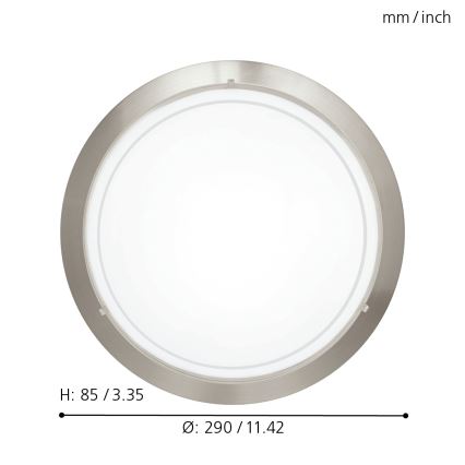 Eglo 32094 - LED loftlampe PLANET LED/11W/230V 3000K mat krom