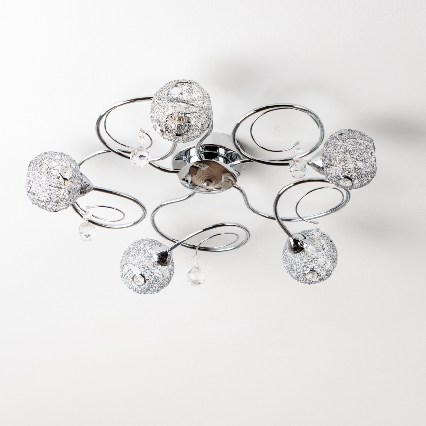 Eglo 32103 - LED overflademonteret loftlampe VELAGO 5xG9/33W/230V blank krom