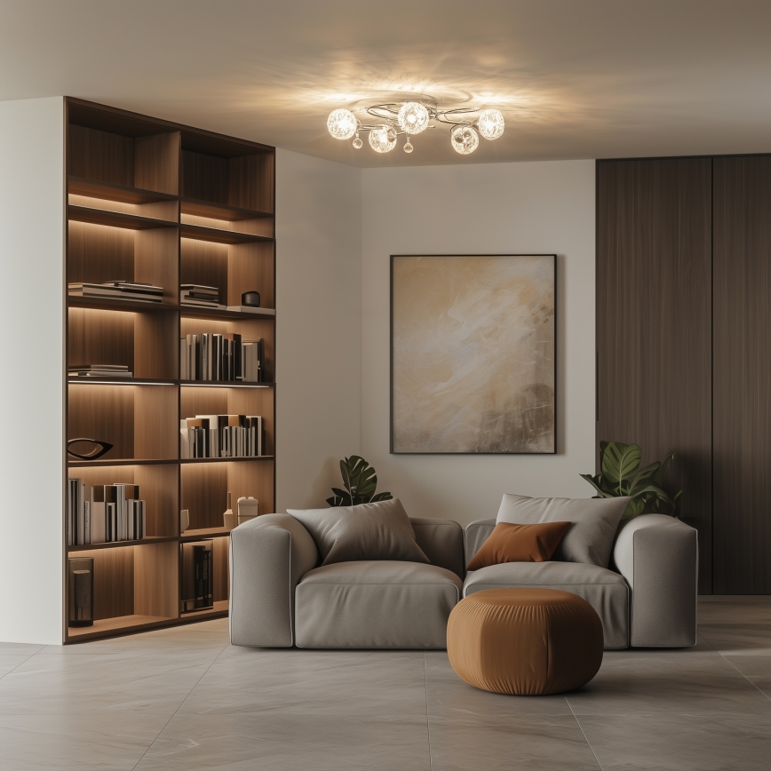 Eglo 32103 - LED påbygget lysekrone VELAGO 5xG9/33W/230V poleret krom