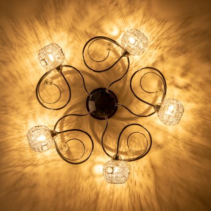 Eglo 32103 - LED påbygget lysekrone VELAGO 5xG9/33W/230V poleret krom