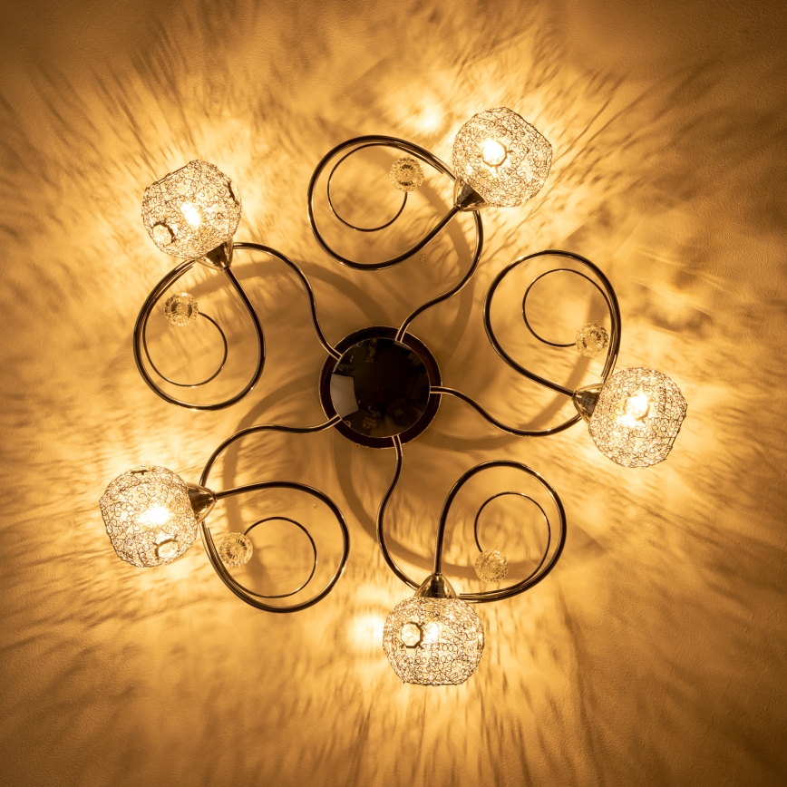 Eglo 32103 - LED påbygget lysekrone VELAGO 5xG9/33W/230V poleret krom