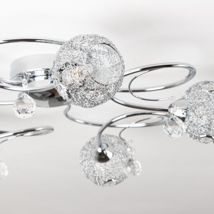 Eglo 32103 - LED påbygget lysekrone VELAGO 5xG9/33W/230V poleret krom