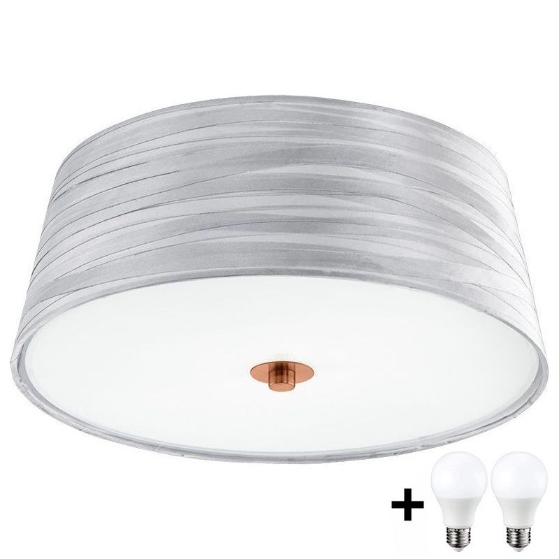 Eglo 32111- LED loftlampe FONSEA 1 2xE27/9W/230V sølvfarvet/kobber