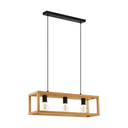 Eglo 32144 - Pendel på kabel BLACKCROWN 3xE27/40W/230V brun