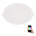 Eglo 32315 - LED RGBW dæmpbar indbygningsarmatur FUEVA-CW LED/16W/230V 2700-6500K Ø 22,5 cm hvid