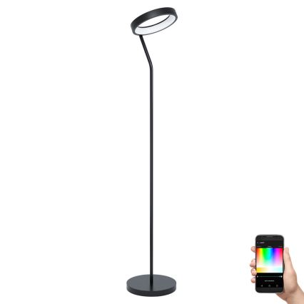 Eglo 32327 - LED RGBW Dæmpbar gulvlampe MARGHERA-C LED/15,5W/230V 2700-6500K sort