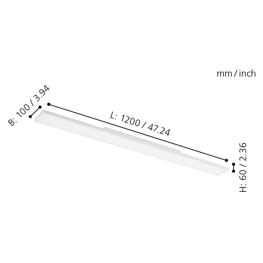Eglo 32349 - LED RGBW dæmpbar loftlampe TURCONA-C LED/34W/230V 2700-6500K + fjernbetjening