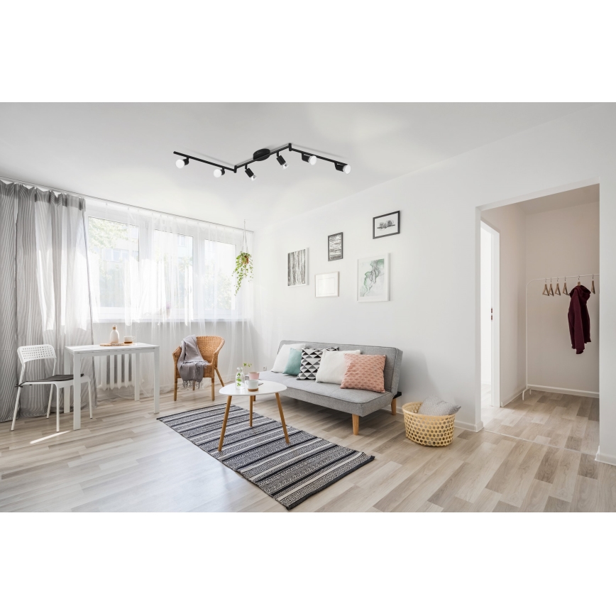 Eglo - LED spotlampe 6xGU10/2,8W/230V 3000K sort