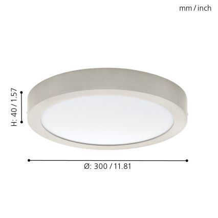 Eglo 32443 - LED loftsbelysning FUEVA 1 LED/24W/230V