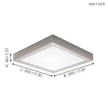 Eglo 32446 - LED loftlampe FUEVA 1 LED/24W/230V