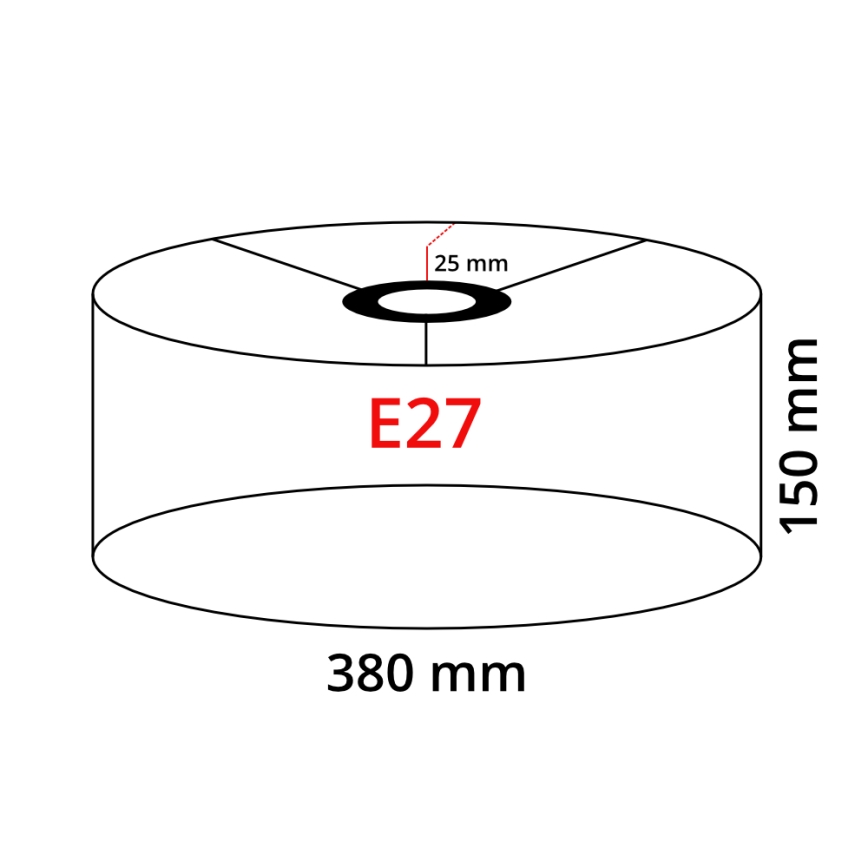 Eglo 32474 - Universel lampeskærm TUNJA E27 diameter 38 cm brun