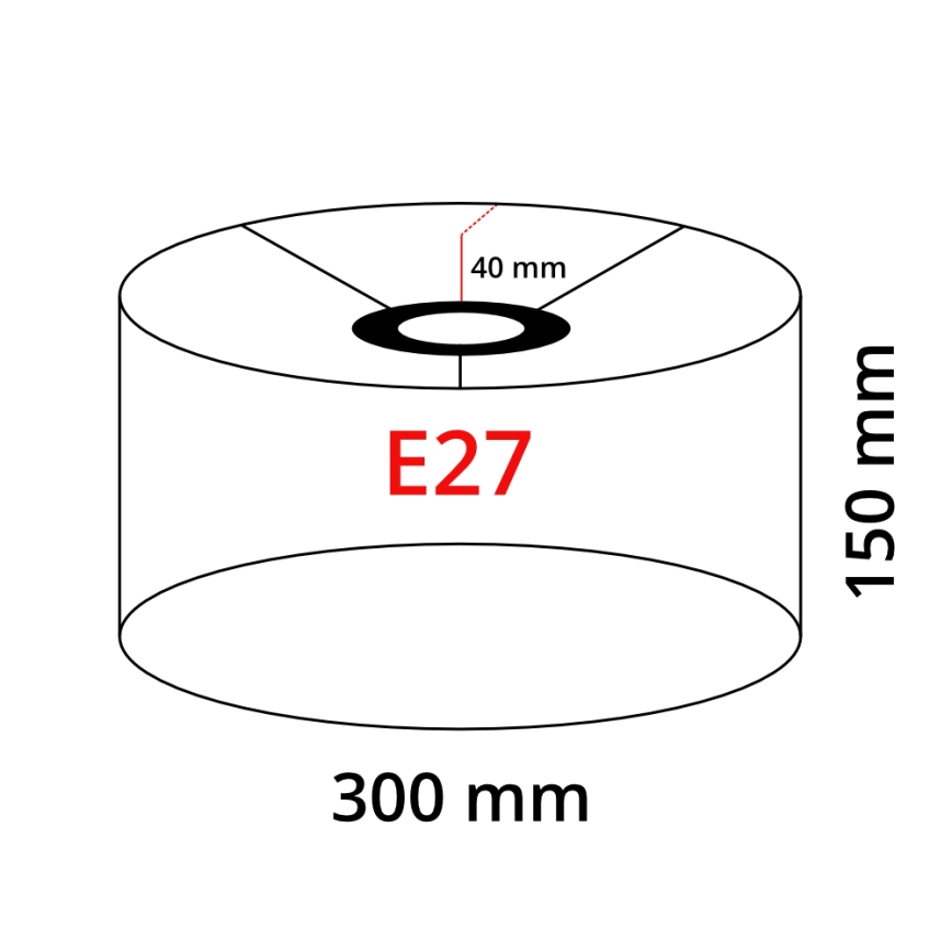 Eglo 32476 - Universel lampeskærm TUNJA E27 diameter 30 cm hvid