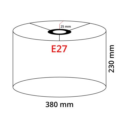 Eglo 32484 - Universel lampeskærm TUNJA E27 diameter 38 cm grå
