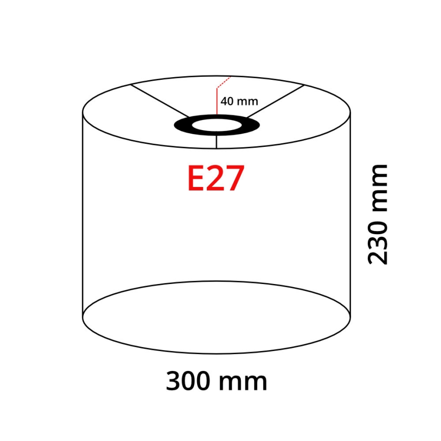 Eglo 32487 - Universel lampeskærm TUNJA E27 diameter 30 cm hvid