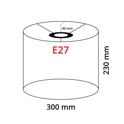 Eglo 32489 - Universel lampeskærm TUNJA E27 diameter 30 cm grå
