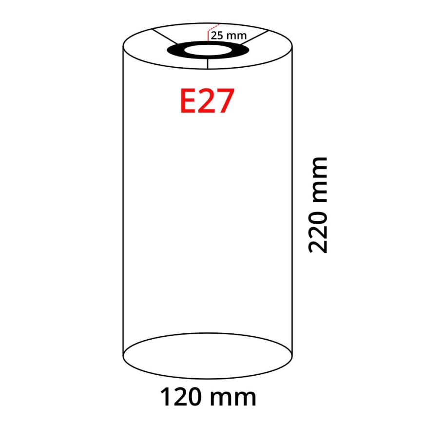 Eglo 32498 - Universel lampeskærm TUNJA E27 diameter 12 cm hvid