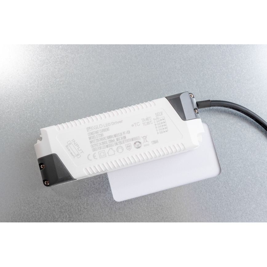 Eglo 32547 - LED RGBW Dæmpbar Fastmonteret/indbygget panel 02.01.2001 SALOBRENA-C LED/34W/230V hvid 60x60 cm + fjernbetjening