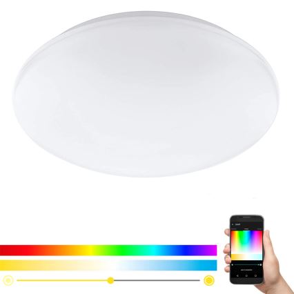 Eglo - LED væg-/loftlampe dæmpbar RGB-farver GIRON-C LED/17W/230V