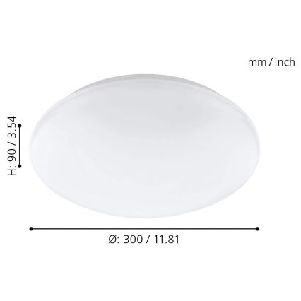 Eglo - LED væg-/loftlampe dæmpbar RGB-farver GIRON-C LED/17W/230V