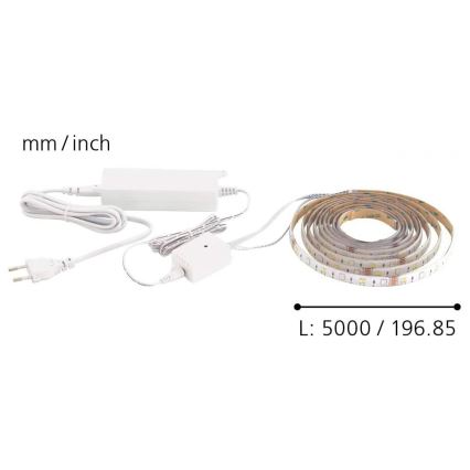 Eglo - LED RGB+CCT-bånd 5 m STRIPE-C LED/16W/230V