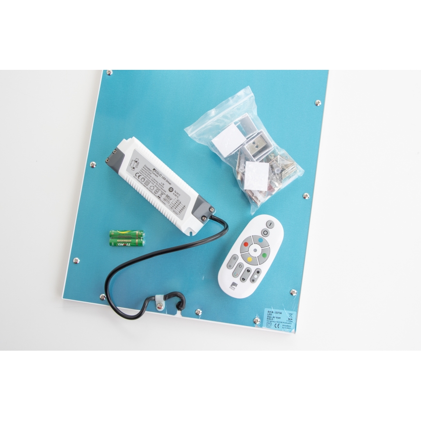 Eglo 32734 - LED RGBW dæmpbar overflademonteret 2 i 1 SALOBRENA-C LED/34W/230V hvid + fjernbetjening