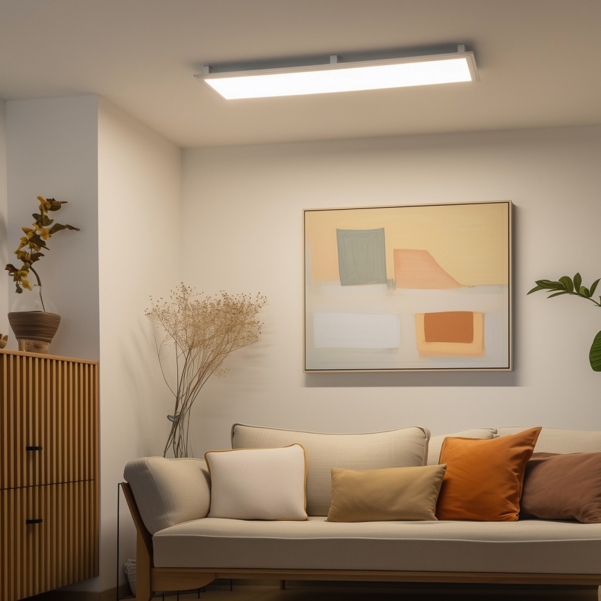 Eglo 32734 - LED RGBW dæmpbar overflademonteret 2 i 1 SALOBRENA-C LED/34W/230V hvid + fjernbetjening