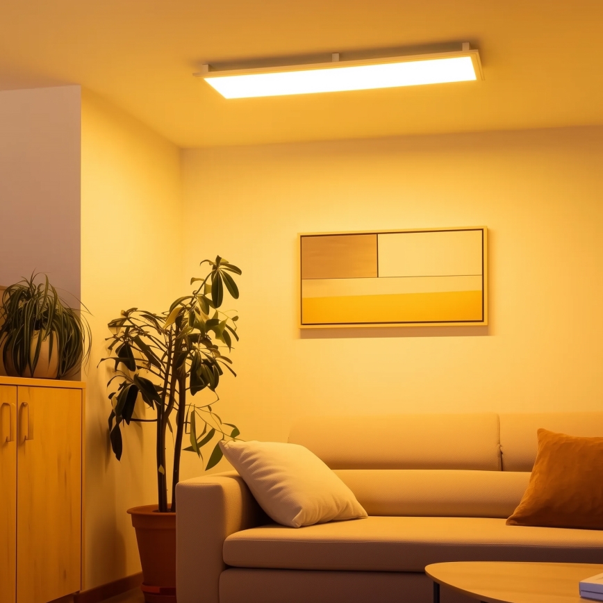 Eglo 32734 - LED RGBW dæmpbar overflademonteret 2 i 1 SALOBRENA-C LED/34W/230V hvid + fjernbetjening