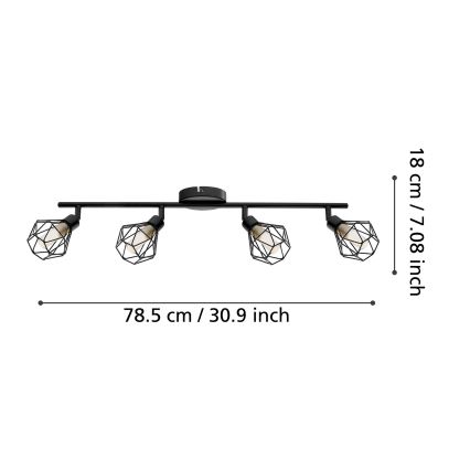 Eglo - LED spotlamper 4xG9/3W/230V