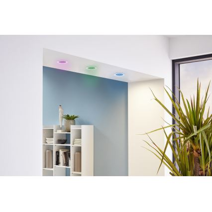 Eglo - Sæt med 3 LED RGB dæmpbare indbygningsspots FUEVA-C LED/3W/230V Ø 8,5 cm
