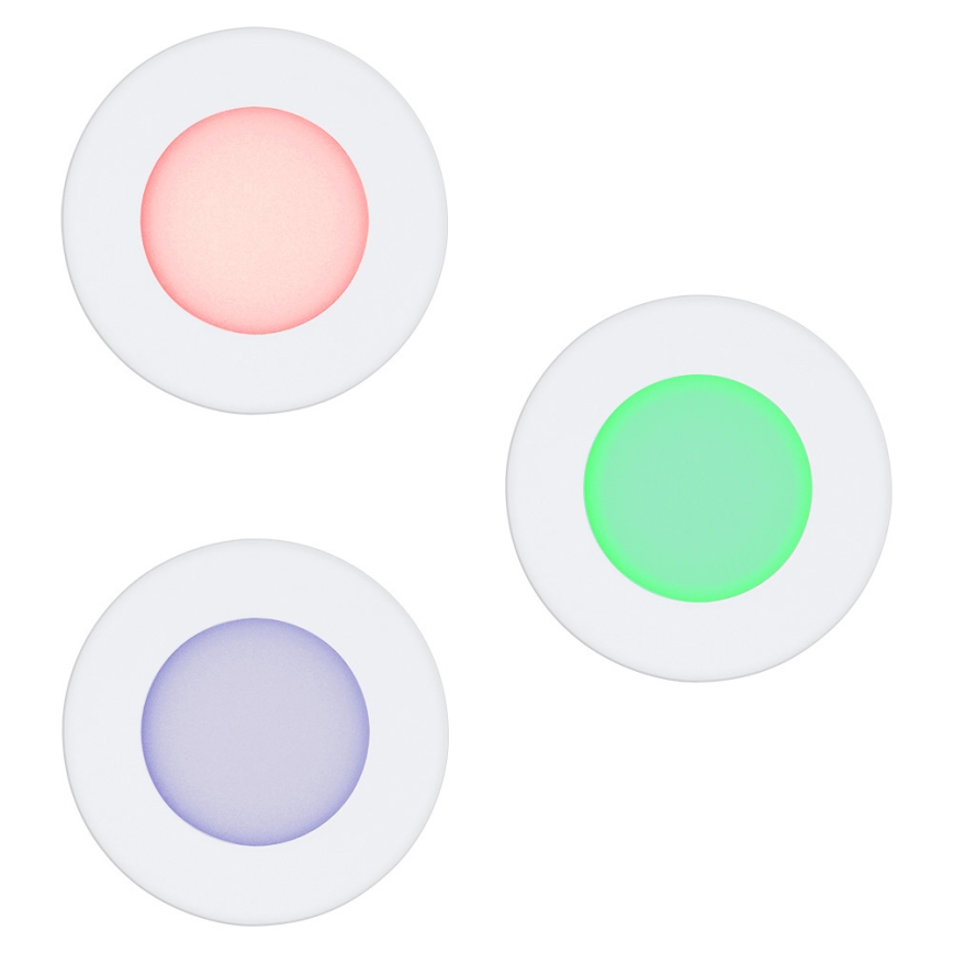 Eglo - Sæt med 3 LED RGB dæmpbare indbygningsspots FUEVA-C LED/3W/230V Ø 8,5 cm