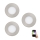 Eglo 32882 - 3x LED indbygningslampe m. RGB-farver dæmpbar FUEVA-C 1xLED/3W/230V