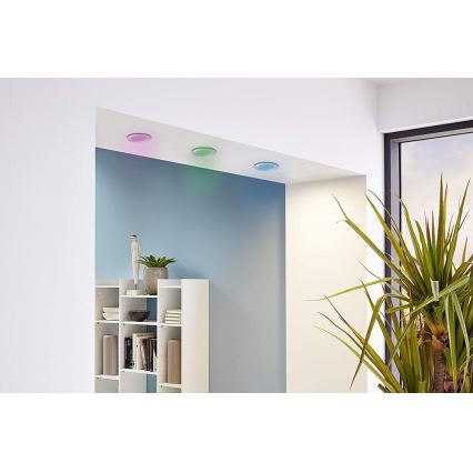 Eglo - Sæt med 3 RGB LED dæmpbare indbygningsspots FUEVA-C LED/3W/230V Ø 8,5 cm