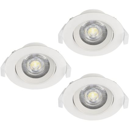 Eglo - 3x indbygningsspot SARTIANO 1xLED/5W/230V