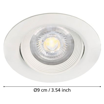 Eglo - 3x indbygningsspot SARTIANO 1xLED/5W/230V