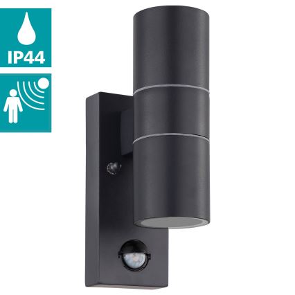 Eglo - LED Udendørs væglampe med sensor 2xGU10/3W/230V IP44