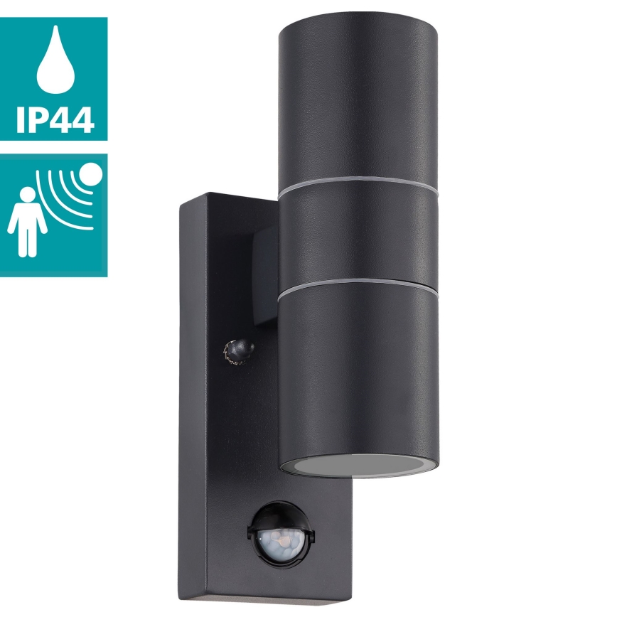 Eglo - LED Udendørs væglampe med sensor 2xGU10/3W/230V IP44