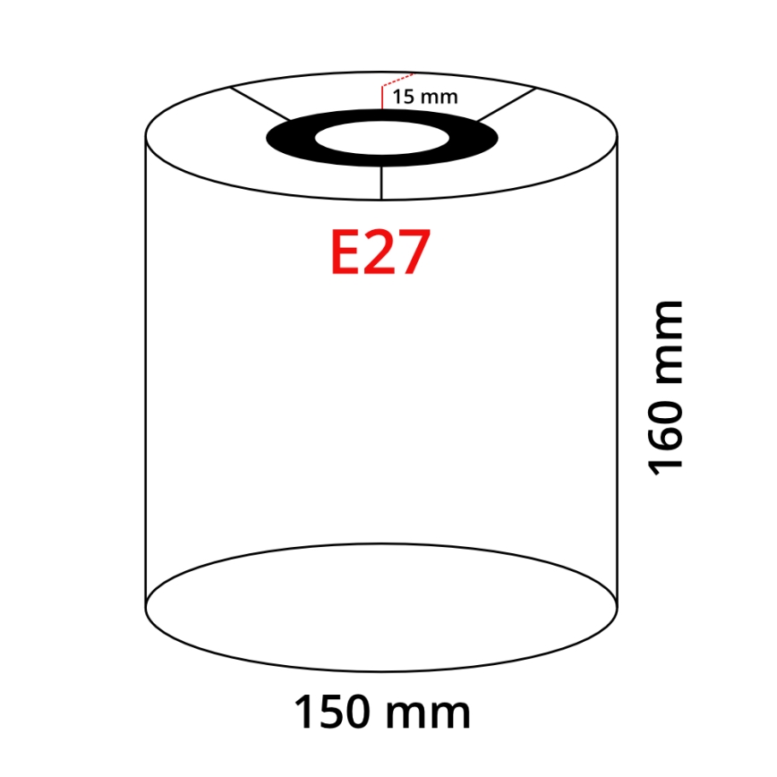 Eglo 32913 - Universel lampeskærm TUNJA E27 diameter 15 cm taupe