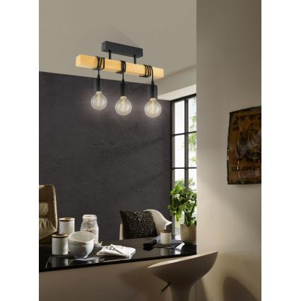 Eglo - Fastmonteret lysekrone TOWNSHEND 3xE27/60W/230V