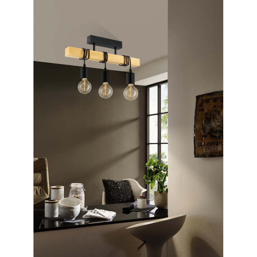 Eglo - Fastmonteret lysekrone TOWNSHEND 3xE27/60W/230V