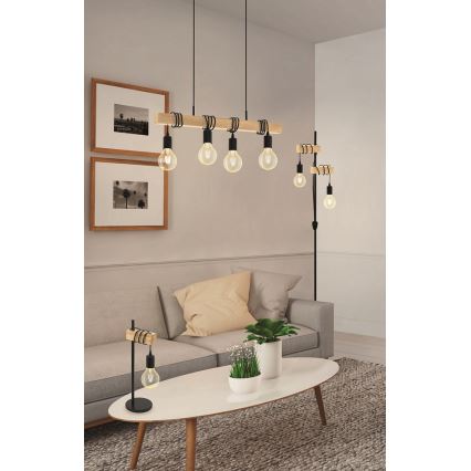 Eglo - Gulvlampe TOWNSHEND 2xE27/10W/230V