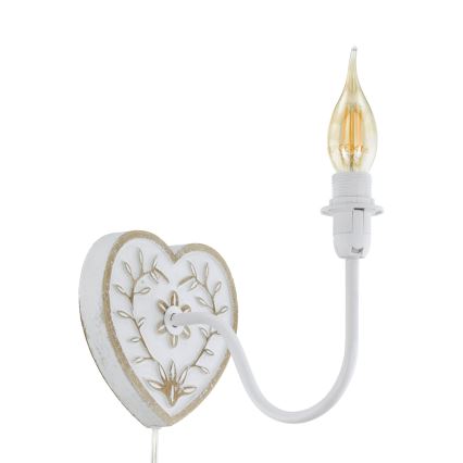 Eglo 33004 - Væglampe 1xE14/40W/230V hvid/patina