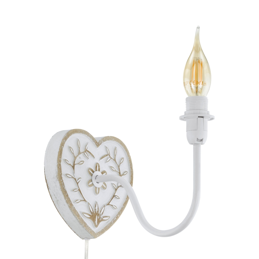 Eglo 33004 - Væglampe 1xE14/40W/230V hvid/patina