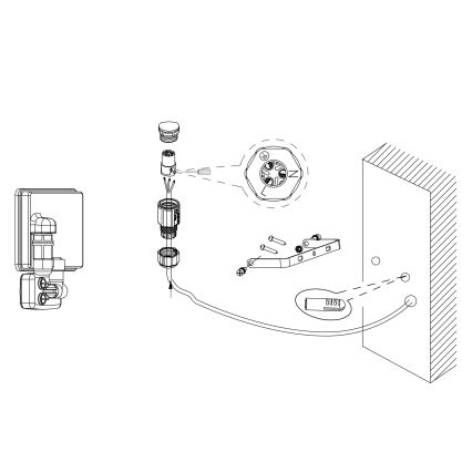 Eglo - LED projektør med sensor LED/50W/230V IP44