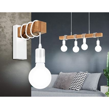 Eglo - Lysekrone i en snor TOWNSHEND 4xE27/60W/230V