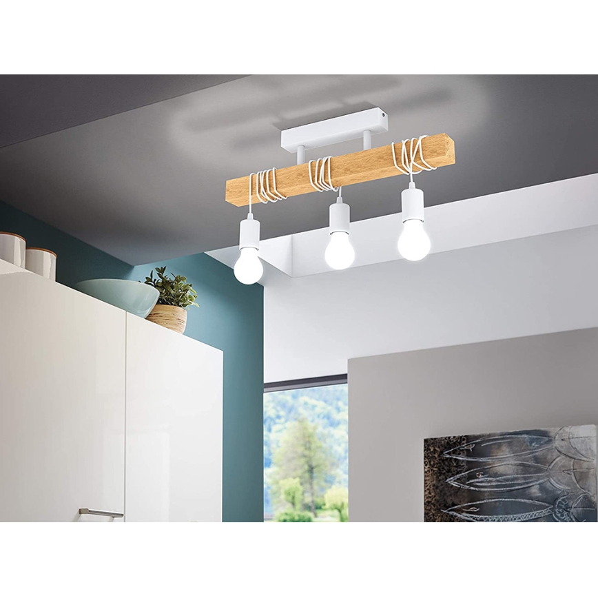 Eglo - Fastmonteret lysekrone TOWNSHEND 3xE27/60W/230V