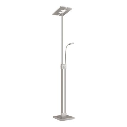 Eglo 33182 - LED gulvlampe dæmpbar SOLANO 1xLED/26W/230V +1xLED/3,2W 3000K mat krom